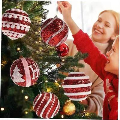 圣诞节Christmas tree ball Colored ball dipped in powder ball