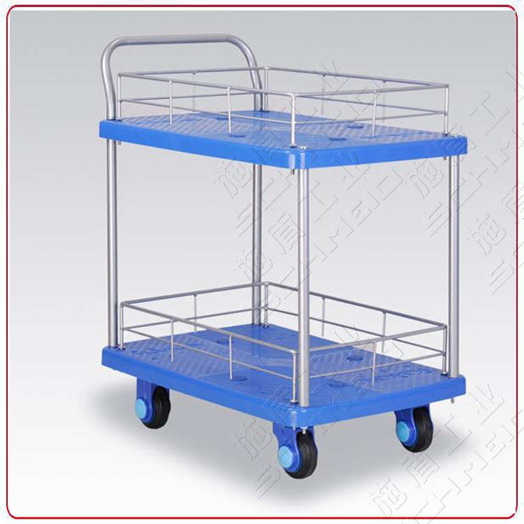 拣超单静超施带扶手 2层schmeid货车仓库盾推车静手推车护栏塑料