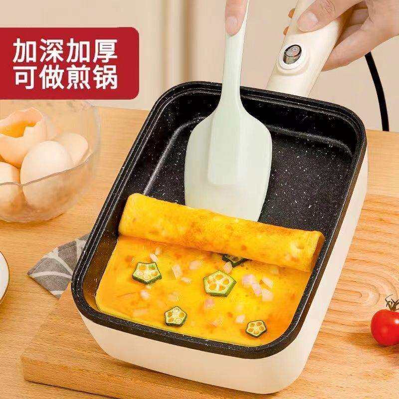 插电玉子烧锅小煎锅方形不粘锅厚蛋烧麦饭石电饼铛家用
