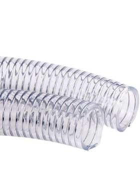 160软管pu不塑耐高温钢丝吸热度透明吸料粘颗粒聚氨酯吸厂家管壁