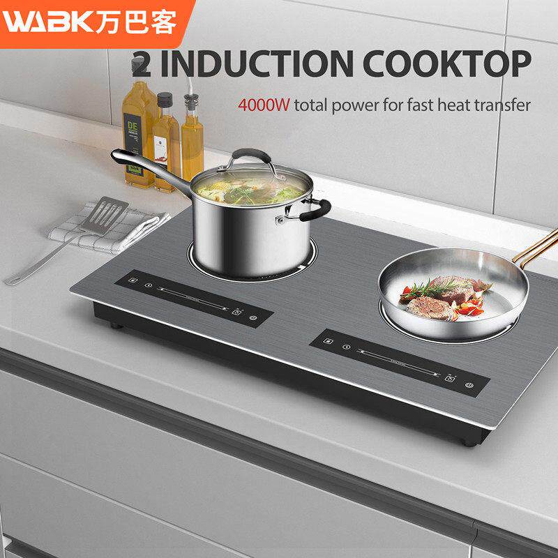 WABK万巴客双灶双头电磁炉双眼3000W嵌入式大功率家用触摸滑屏
