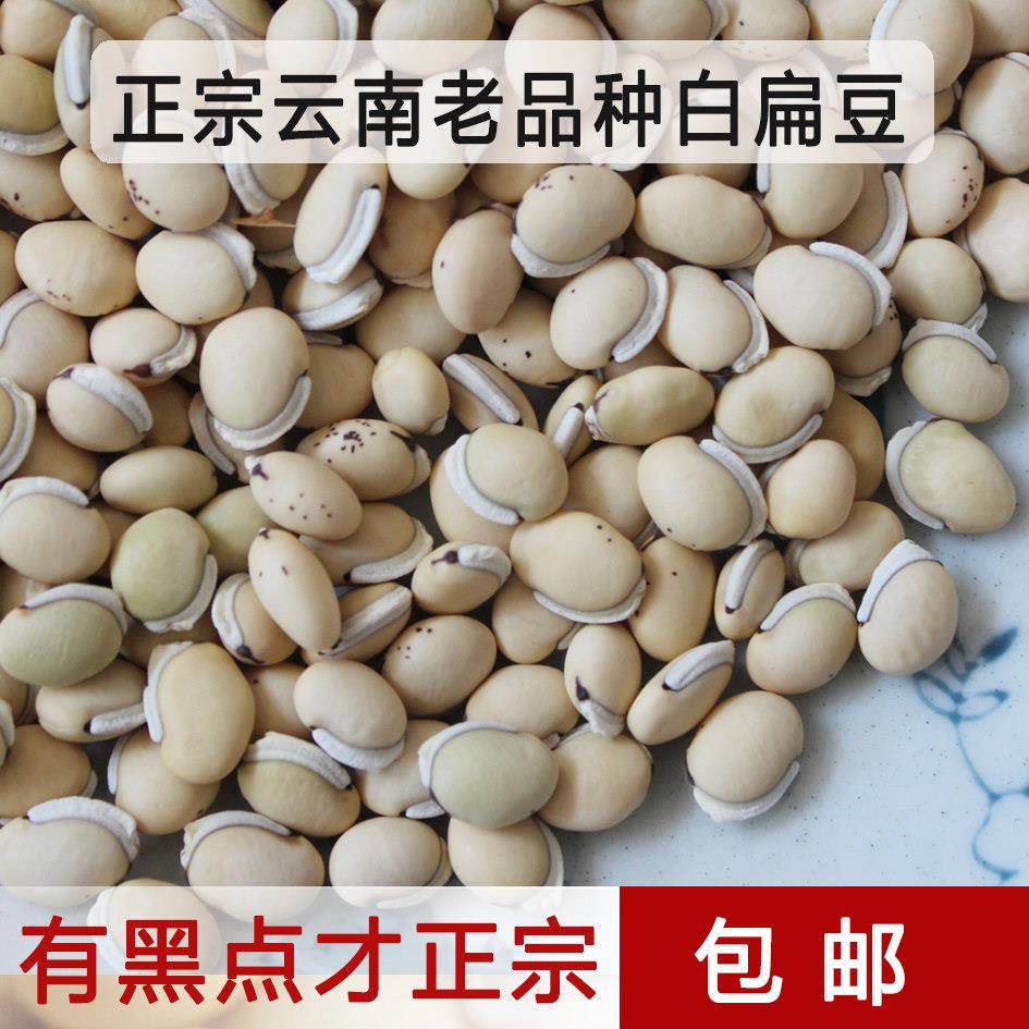云南农家自产黑边小粒白扁豆1kg可打粉中药材选自楚雄直送