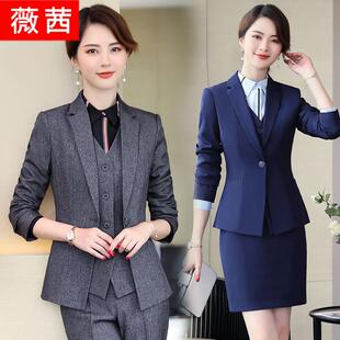 女2019新款 西装 工作服女ol西服教师面试正装 酒店工装 女套装 职业装