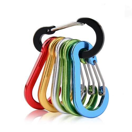 Fishing CC1 6Pcs Aluminum Alloy Carabiner Keychain Outdoor C