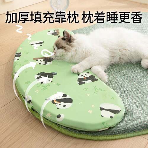 新款直销猫咪凉席四季通用猫垫子降温睡垫猫窝夏季猫咪床多猫沙发