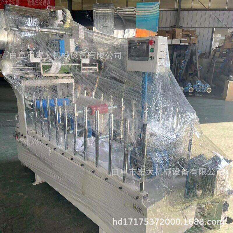 300型全自动木线条格栅板PUR包覆机 家具门套异形门板包覆机