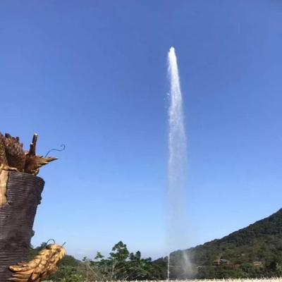 户外呐喊喊泉湖面彩灯喷泉声无动力自行车控喊泉网红观光游乐设备