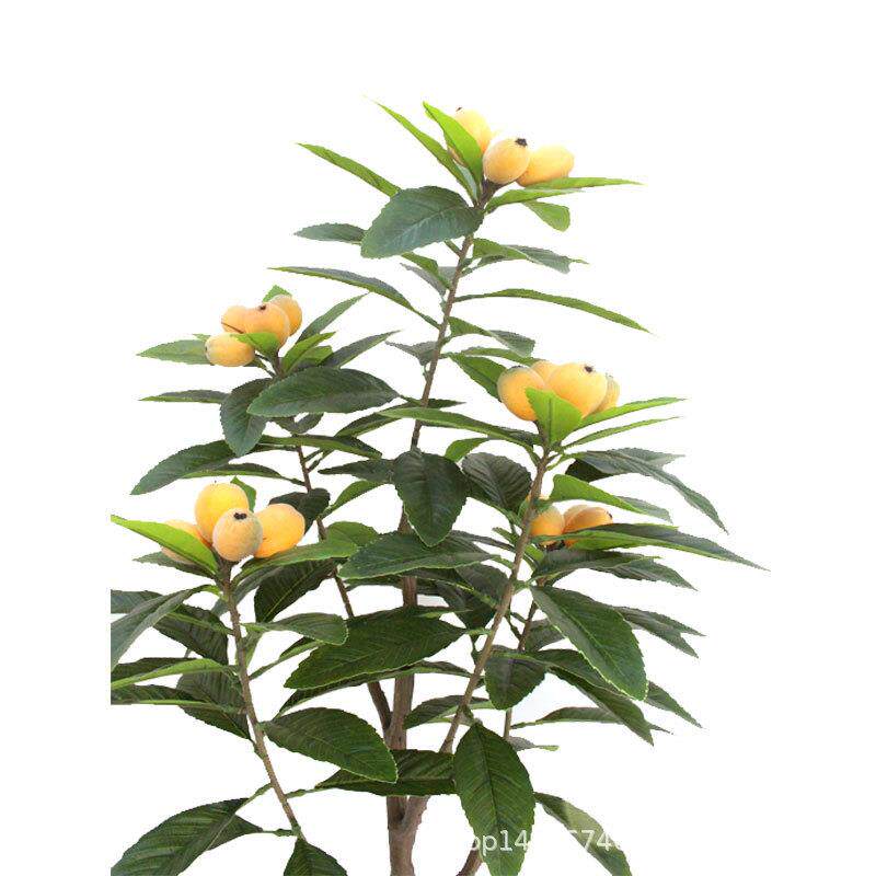 仿真XRS-207植物枇杷树摄影景枇背厂杷叶地叶子落盆景造景客厅家