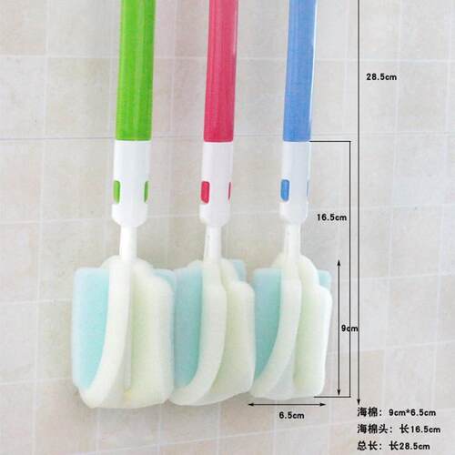 Multi-use Sponge Cup Brush, Extended Handle Non-hurt Hand Po