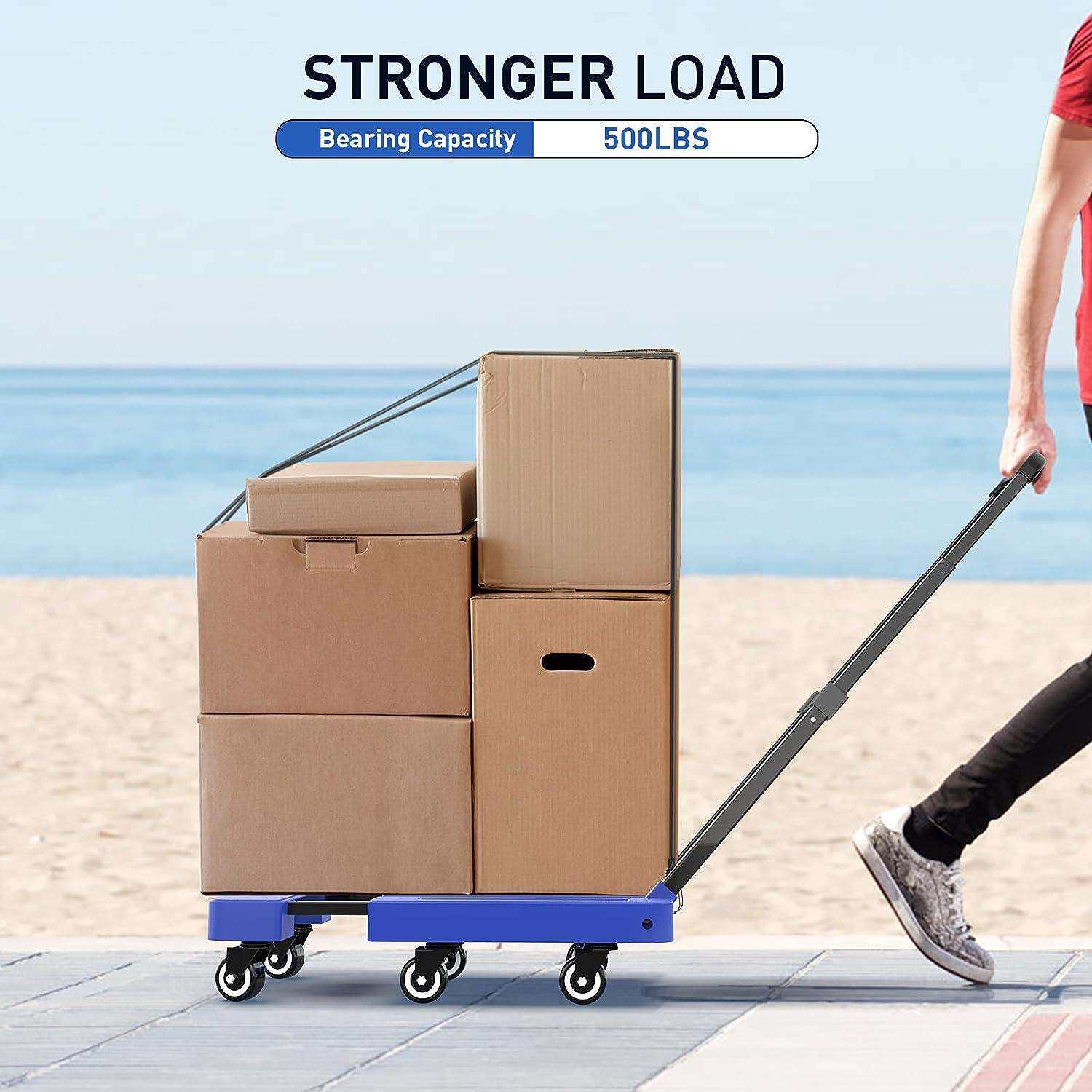 直供手拉车静音便携小推车拉货万向轮折叠拉杆车平板带刹车手推车