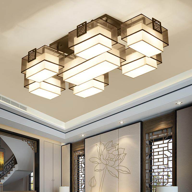 新中式吸顶灯客厅灯LED灯具中国风仿古典餐厅卧室灯饰家居复古风