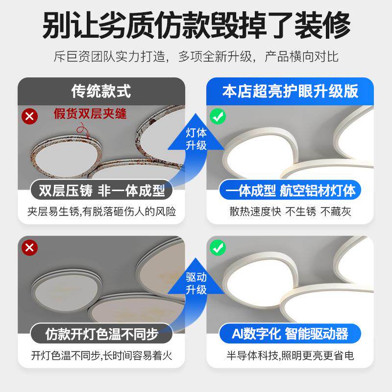 云朵灯护眼客厅灯主灯卵石吸顶君御33灯现代简约中山灯具新鹅款