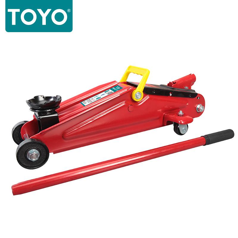 东洋TOYO液压千斤顶2T3T车载卧式千斤顶汽车维修换胎HJ小型千斤顶