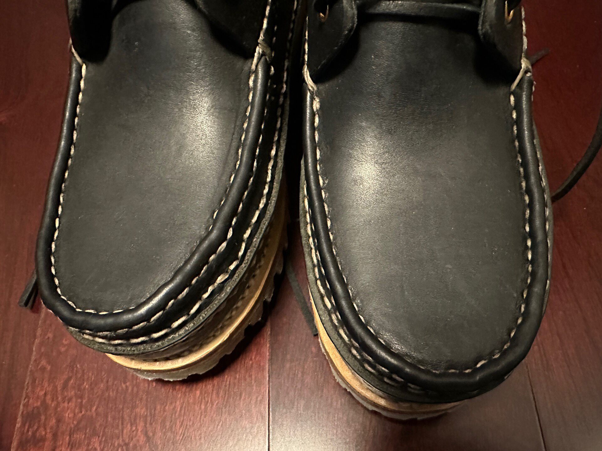 VISVIM KANAWA MOC MID FOLK Boots — detail