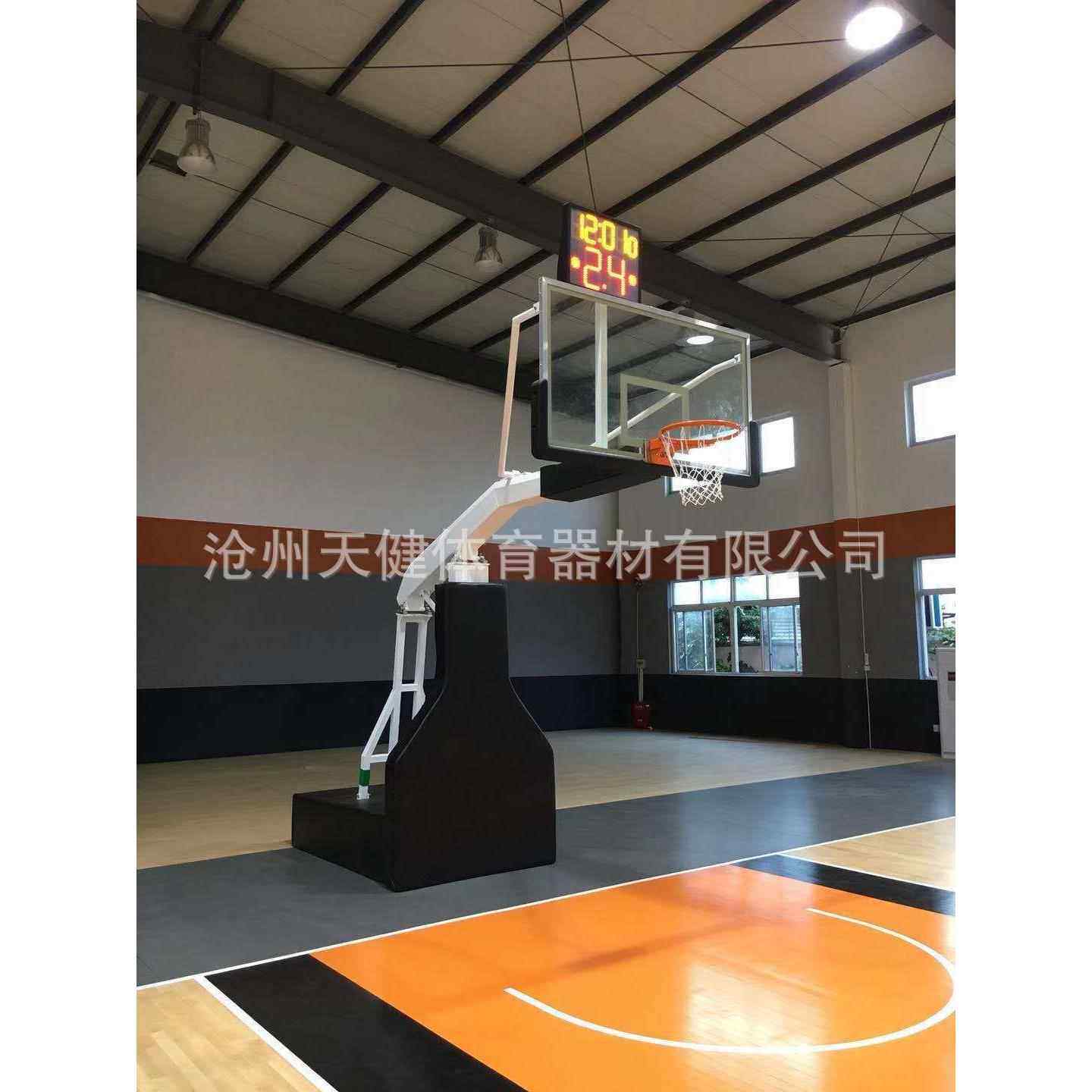 户外标准电动液压篮球架手动液压可移动篮球架室内比赛高档篮球架