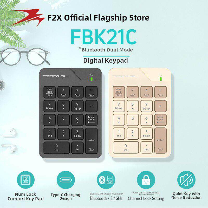 双飞燕Fbk21C无线蓝牙数字键盘外部财务会计专用便携式迷你静音