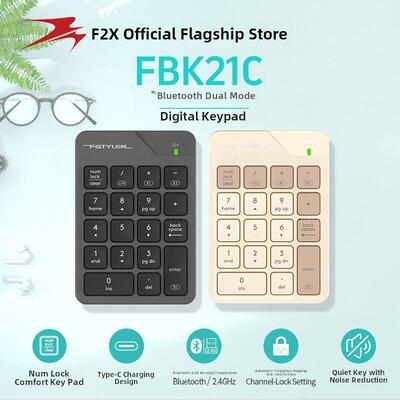 双飞燕Fbk21C无线蓝牙数字键盘外部财务会计专用便携式迷你静音