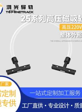 25款四线磁吸轨道灯 高压软管 不智能 led射灯商照 HG25CG