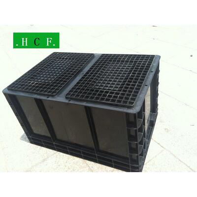 防静电周转箱注塑静电胶箱黑色防静电胶框600*400*330mm