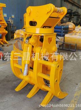 制造农场草捆抓多功能勾机旋转液压4+5九齿大草捆抓斗