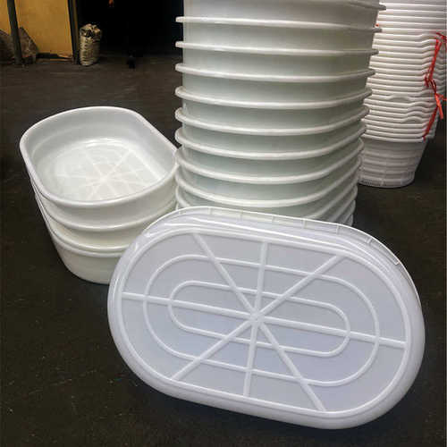加厚大号白色红色塑料盆 加深农贸椭圆形菜场水产养殖盆厂家批发