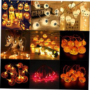 150cm 10LED Halloween LED String Lights Portable Pumpkin Gho