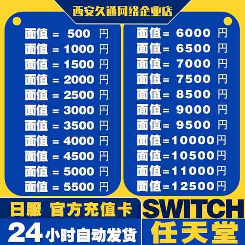 【官方秒发】任天堂eshop日服NS充值卡日本Switch日区点数卡500日元