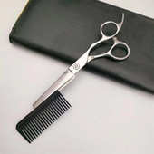 外贸一体厂带剪刀寸剪刀蓝色 新款 剪刀 梳子梳子剪刀