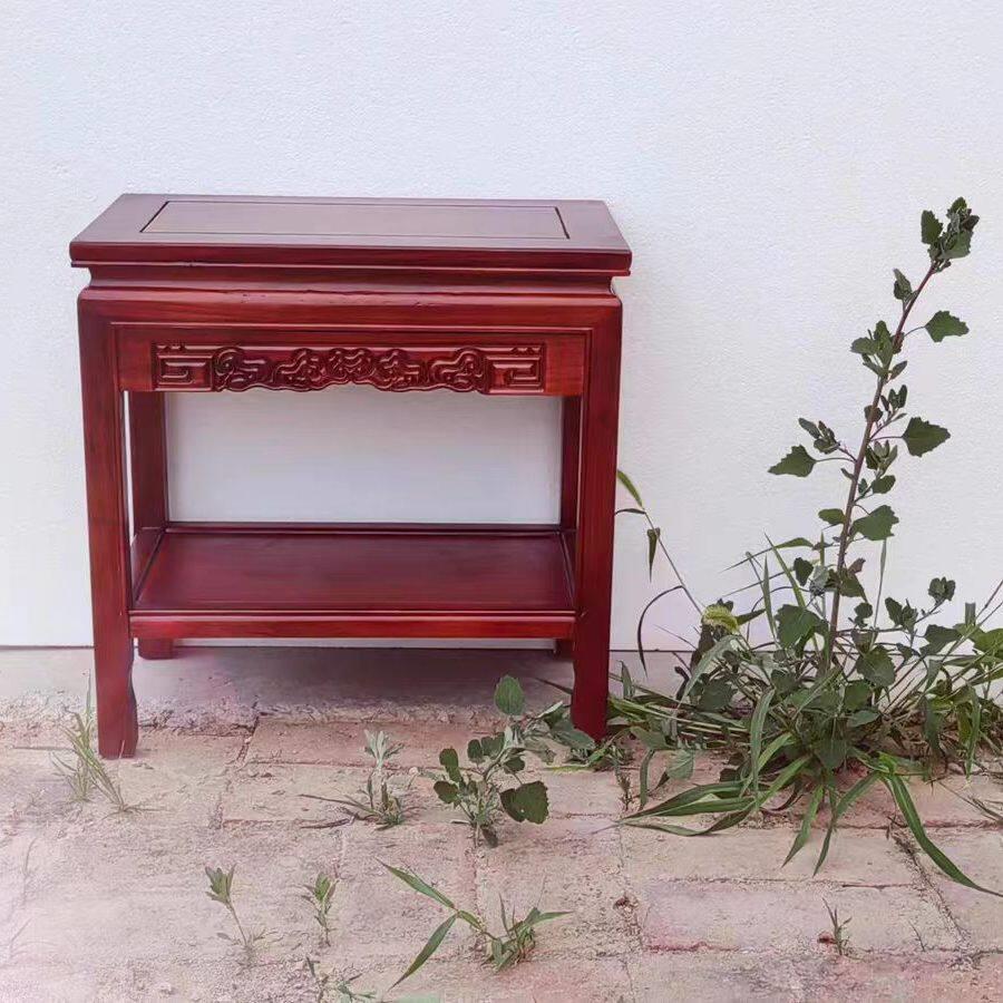 花架实木中式鱼缸架盆景架置物架盆景奇石简约客厅阳台架子边几木