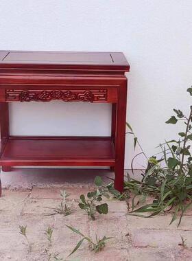 花架实木中式鱼缸架盆景架置物架盆景奇石简约客厅阳台架子边几木