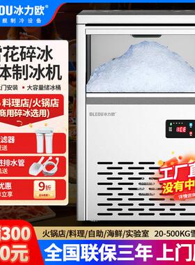 冰力欧雪花制冰机商用全自动颗粒实验室海鲜火锅鲑鱼冰盘刨冰机