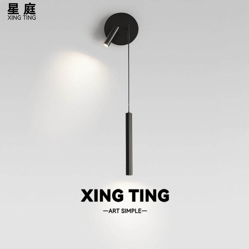 意式极简卧室床头壁灯现代简约轻奢设计感高级感氛围感射灯壁灯