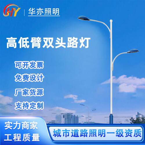 双头路灯中山厂家防水防锈路灯LED户外道路新农村大功率全套路灯