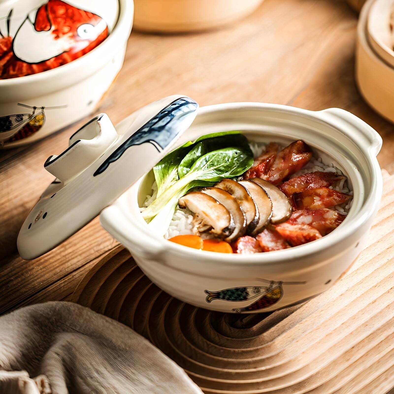 煲仔饭砂锅燃气灶一人食小煮锅饭碗迷你炖锅家用小号沙煲双耳汤锅