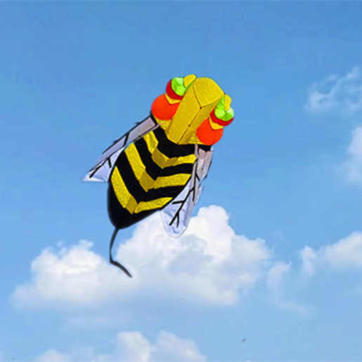 蜜蜂风筝新款卡通小蜂王翅膀微风易飞风筝外贸潍坊风筝厂家