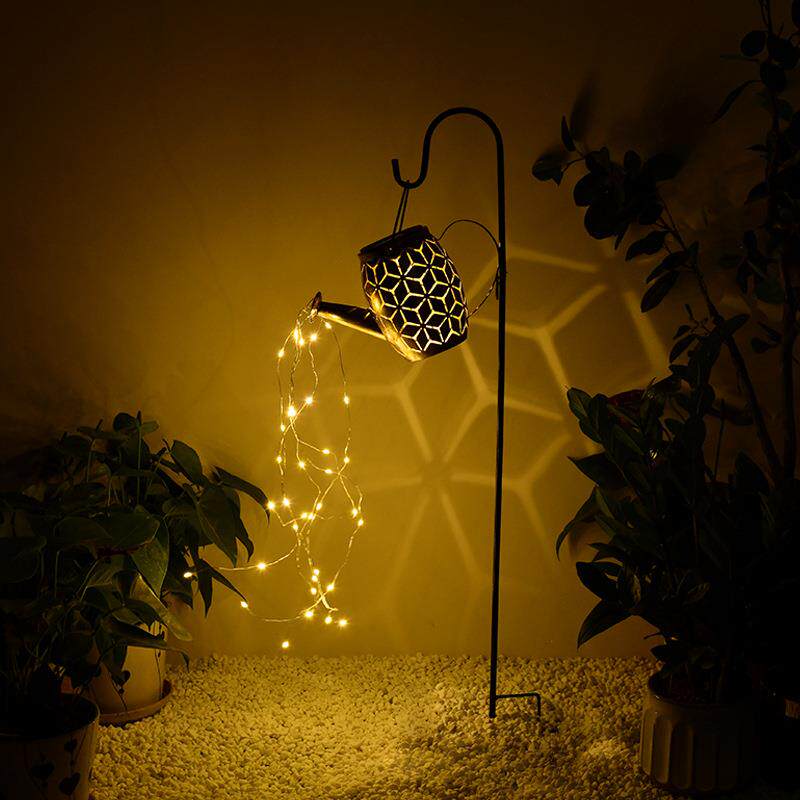 太阳能户外灯庭院防水阳台花园布置室外镂空光影装饰景观水壶挂灯