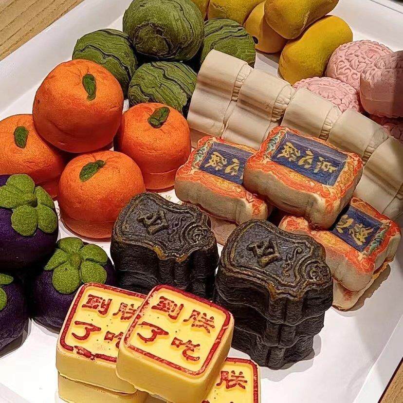 北京三禾稻香村零号店中秋节送礼现烤糕点特产9宫格月饼礼盒顺丰
