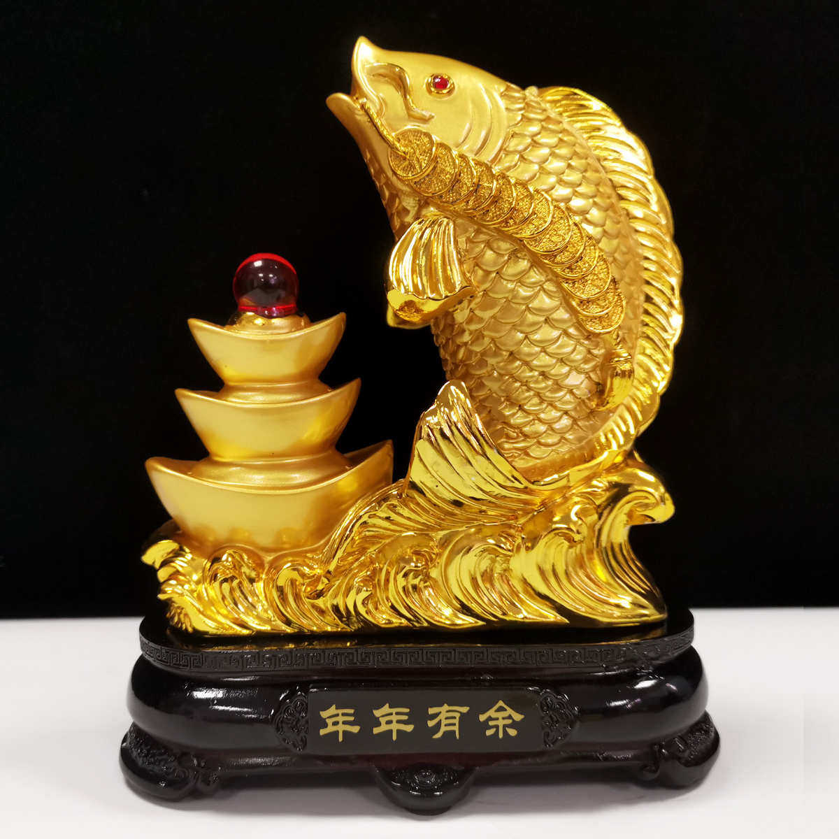 中式年年有余鱼摆件乔迁开业贺礼客厅办公室家居装饰树脂工艺礼品,特色手工艺,其他特色工艺品,淘宝优惠券,粉丝福利购,淘宝优惠卷