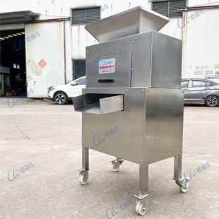 .广东百果取机 605不锈钢工业电动对榨汁机浆挤压爆浆辊取香汁机