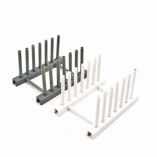 Kitchen Dish Rack Plastic Plate Pot Lid Organizer Home Stora