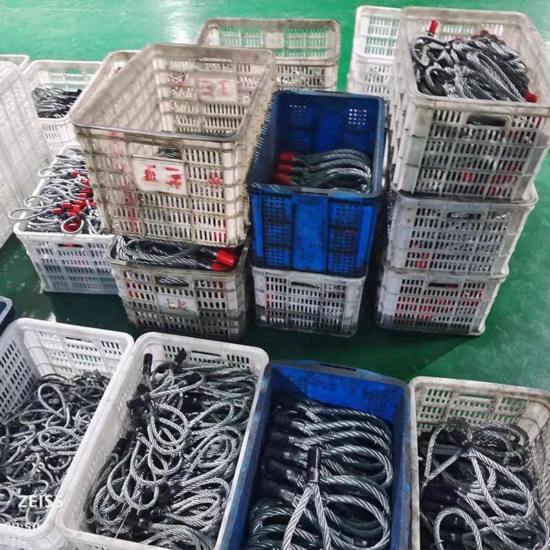 PC吊绳M12M16M18M20钢丝绳吊具钢丝绳吊环螺纹起吊套绳电梯专用