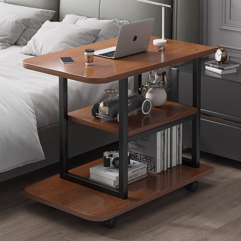 可移动电脑桌床边桌子简易千层架