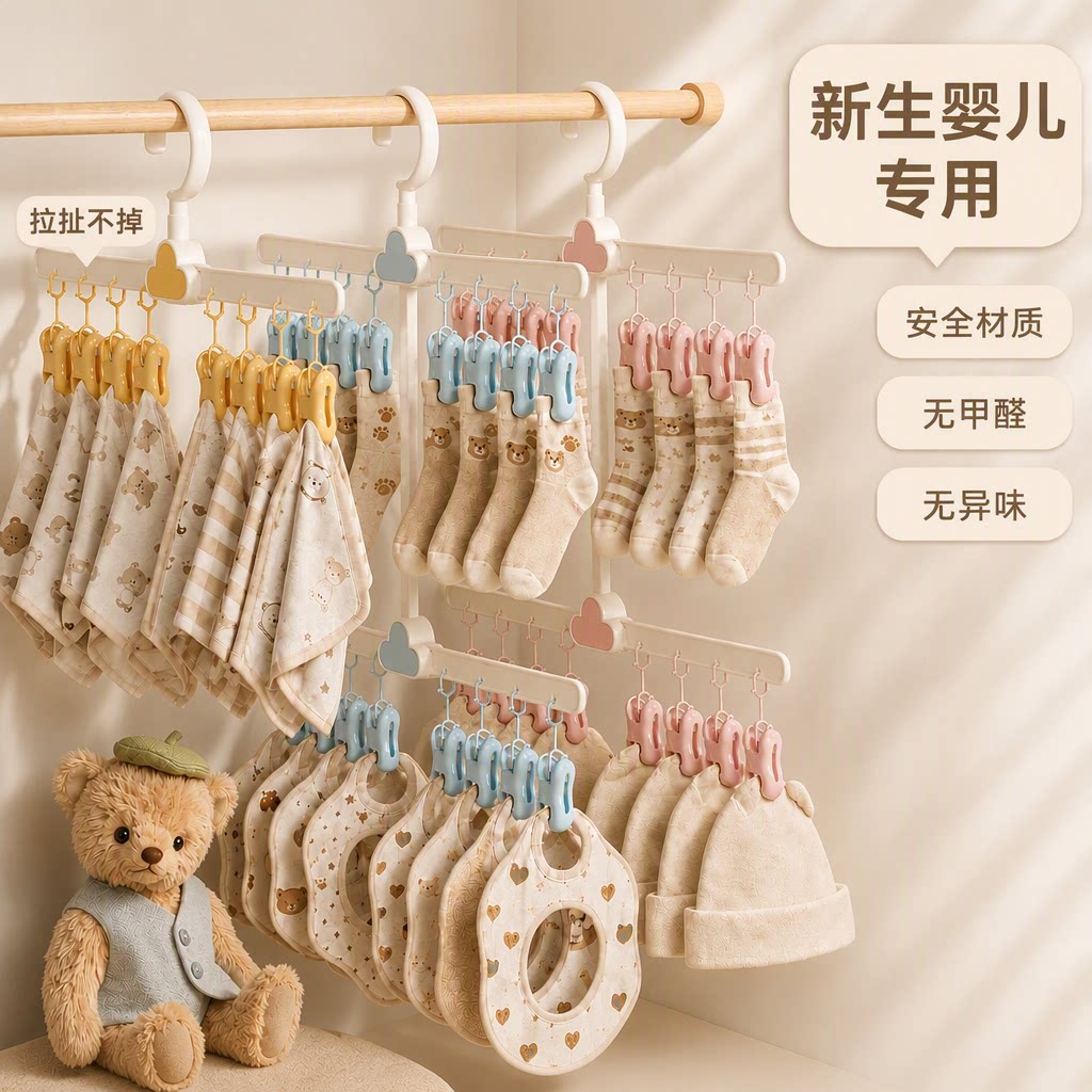 云朵袜子晾晒架婴儿专用