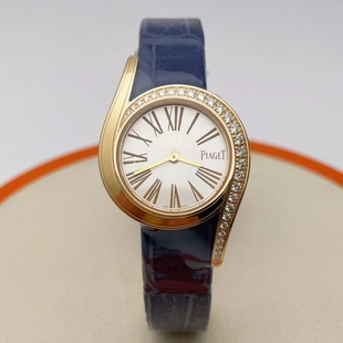 超值98新26mm伯爵18K玫瑰金原镶钻G0A47151石英女士手表正品