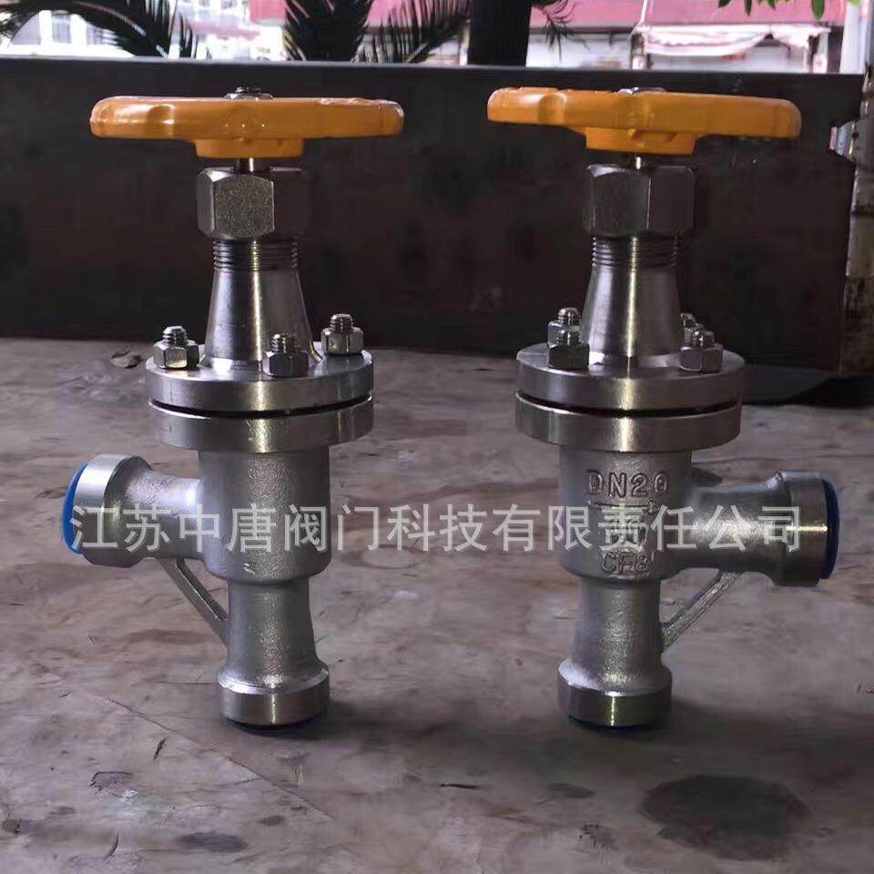 J64F-25P/R不锈钢氨用焊接角式截止阀液氨/氨气可用氟利昂管道