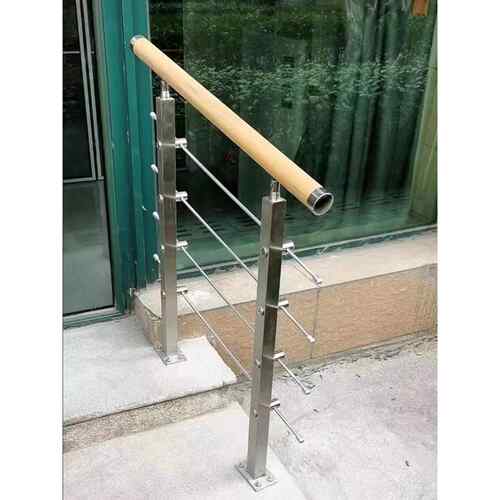 全套家用门口304不锈钢立柱护栏庭院老人 儿童楼梯扶手阳台围栏杆