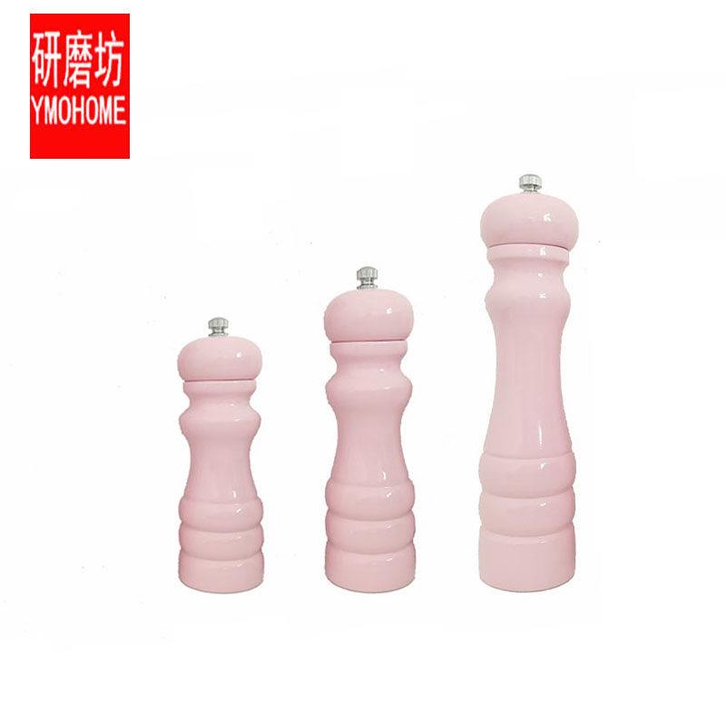 研磨坊橡胶实木厨房/烹饪用具 胡椒海盐 研磨瓶 手动黑胡椒研磨器