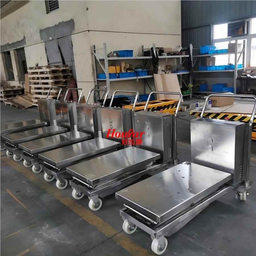 非标304SUS电升动升降平台钢车不锈电动提机液车压升降DPS5举升机