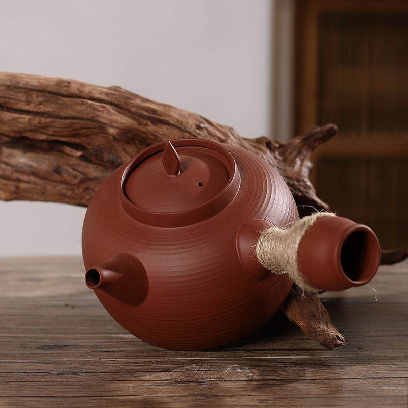 潮州砂铫烧水跳盖茶具顺圆砂铫壶陶壶煮水煮茶壶陶瓷