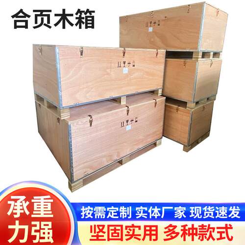 合页搭扣开盖木箱设备包装木箱机械仪器设备运输周转箱免熏蒸木箱